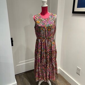 J.Crew Tiered Dress | Mixed Meadow Print| Sz Medium